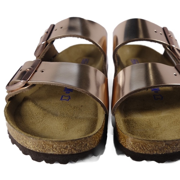 birkenstock arizona bs metallic copper